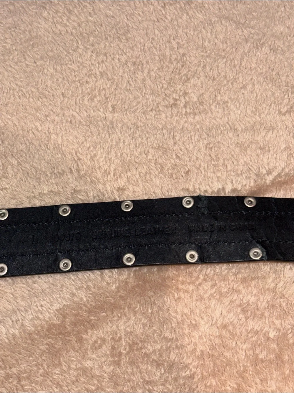 Genuine Leather Zebra Print Studded Belt – 41” Length
